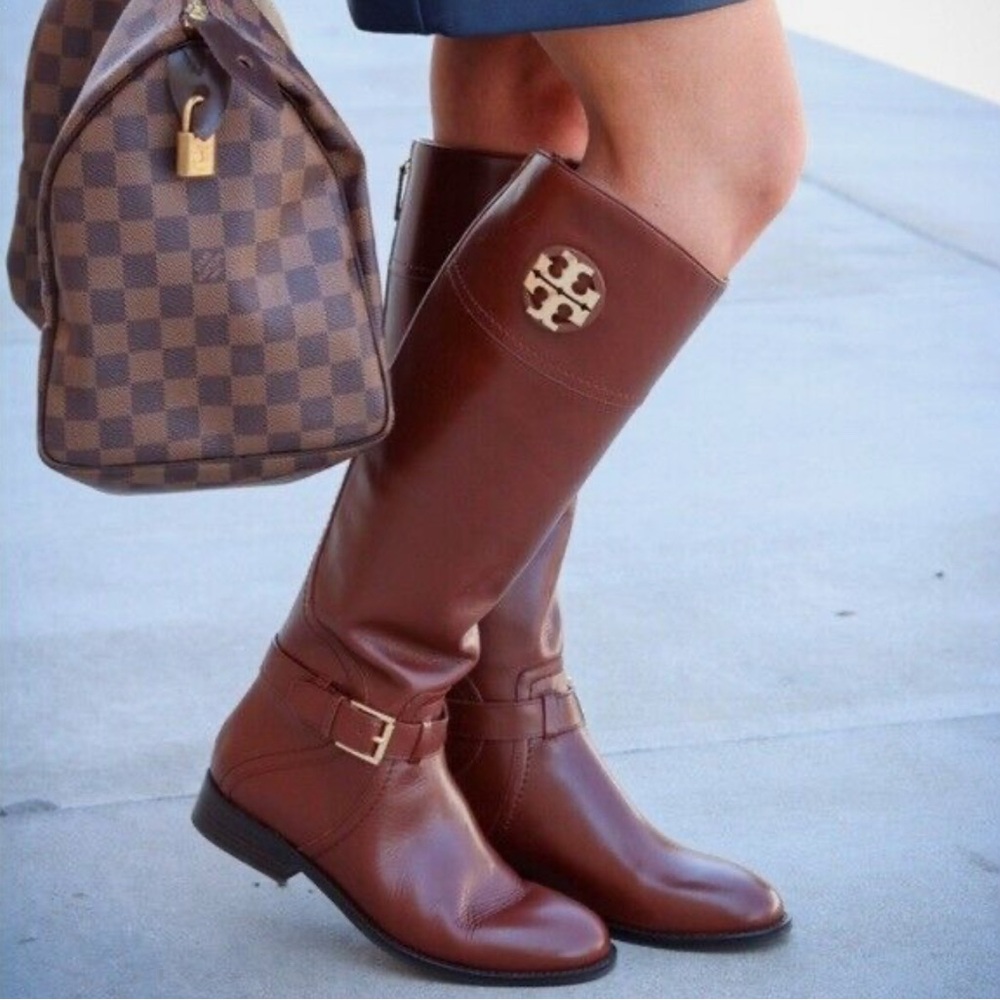 NWT luxury minimalist authentic equestrian Tory Burch 20 MM Adeline Riding Boots